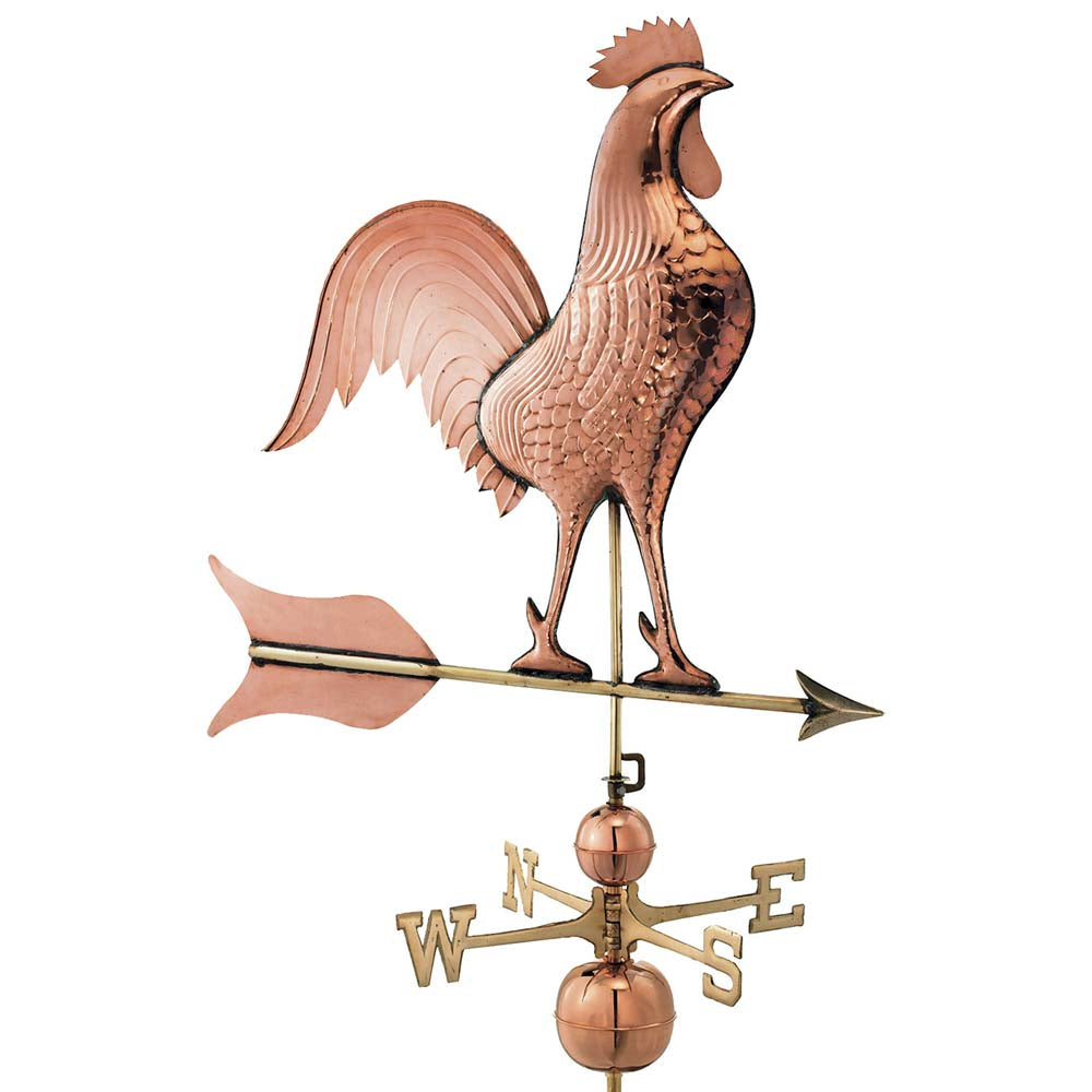 Barn Rooster Estate Weathervane - Pure Copper