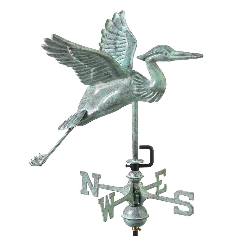 Blue Heron Cottage Weathervane - Pure Copper