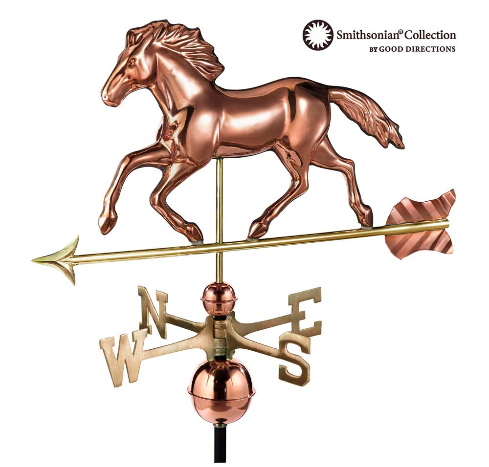Smithsonian Running Horse Weathervane - Pure Copper