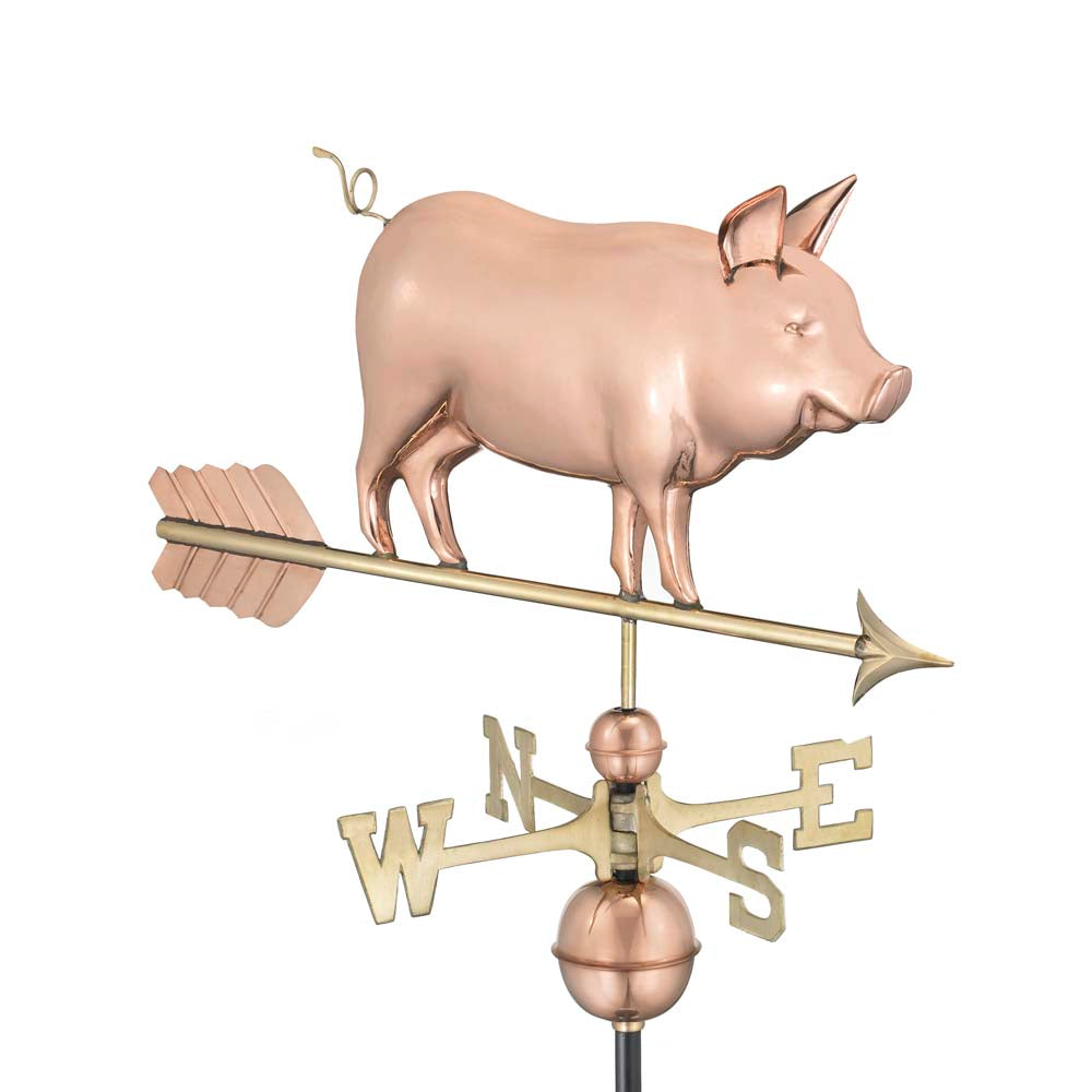 Country Pig Weathervane - Pure Copper