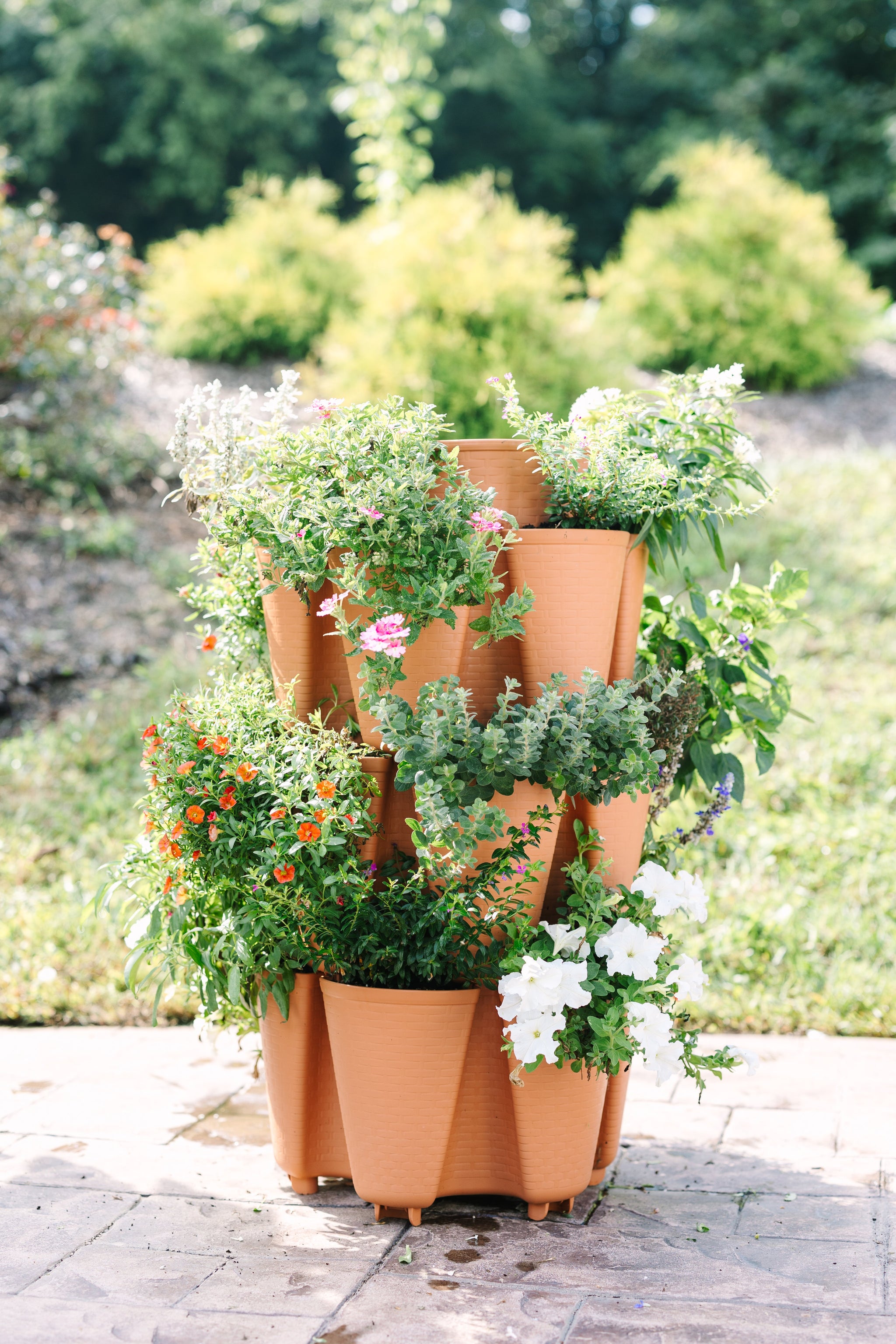 3 Tier GreenStalk Garden Original Vertical Planter - Basket Weave Texture