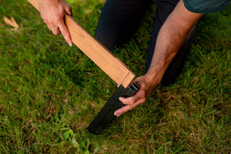 Mezza Small Parklette Planter assembly