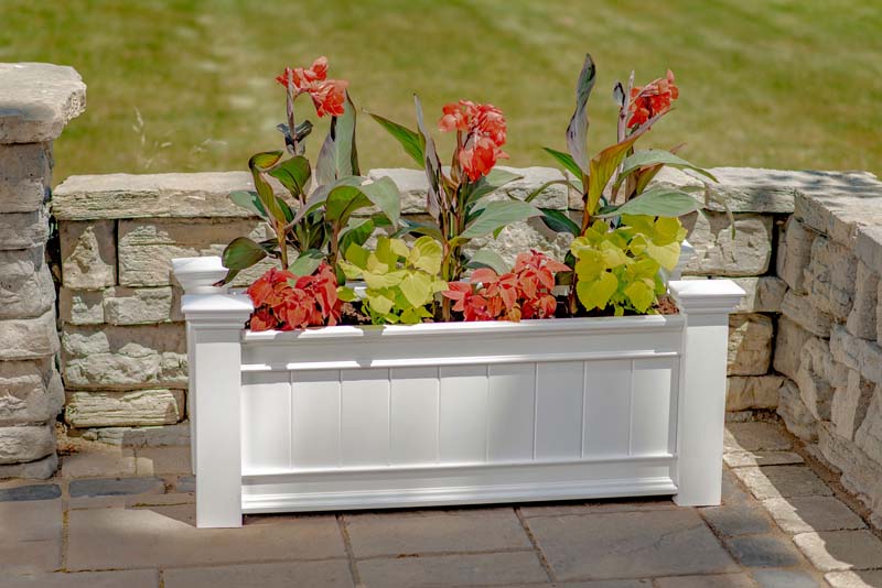 Windsor Long Planter Box on back patio