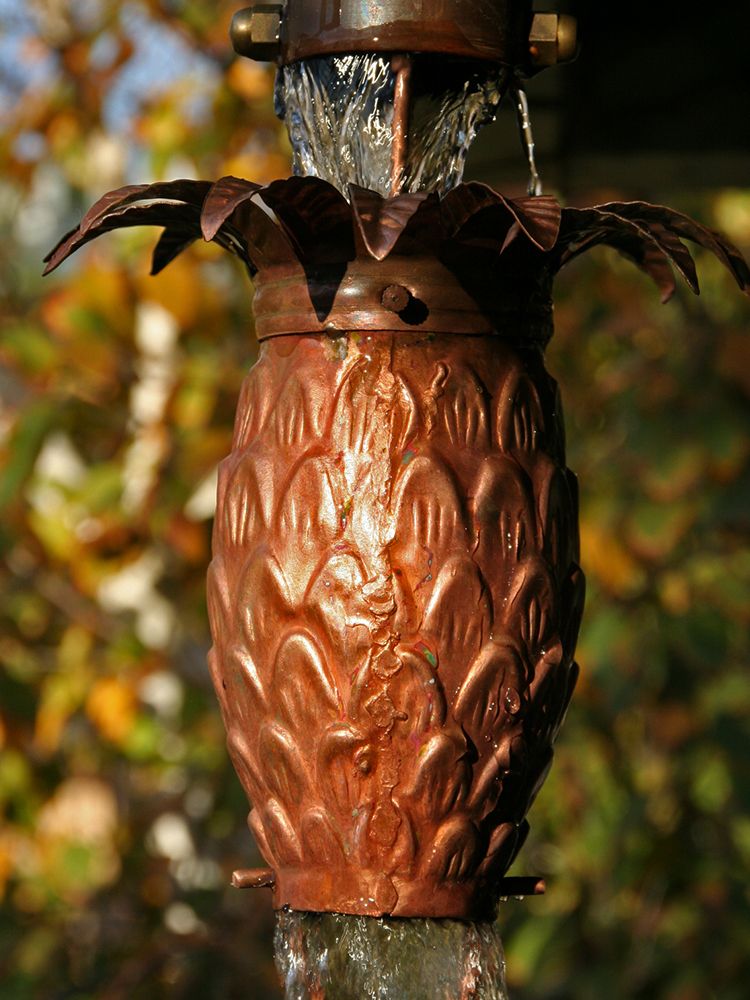 Pineapple Theme Copper Rain Chain